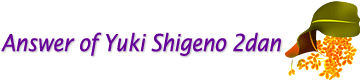 Anser of Yuki Shigeno 2dan