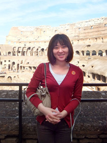 At the Colosseum in Rome