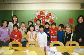 At the Moomin Café with Osawa Maya's family (Maya's older sister is Narumi Osawa, professional go player)