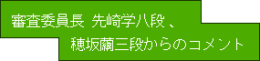 審査委員長 先崎学八段 穂坂繭三段からのコメント