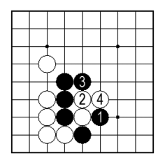 コツ：アタリが続くように石を追いかける