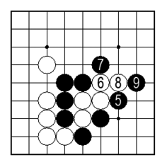 コツ：アタリが続くように石を追いかける