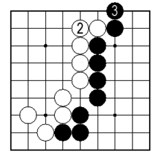 コツ:自分の地に入ってくるのを防ぐオサエ