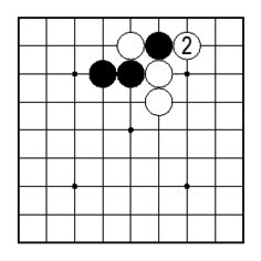 コツ:切ればアタリになる二線のナナメは見逃さない