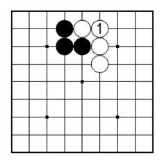 コツ:切ればアタリになる二線のナナメは見逃さない