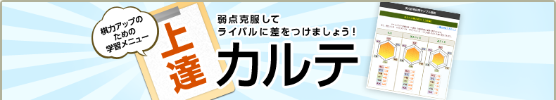 棋力アップのための学習メニュー 上達カルテ