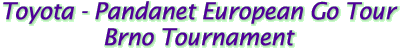 Toyota - Pandanet European Go Tour Brno Tournament