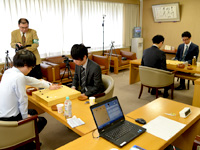 準決勝戦の対局風景
